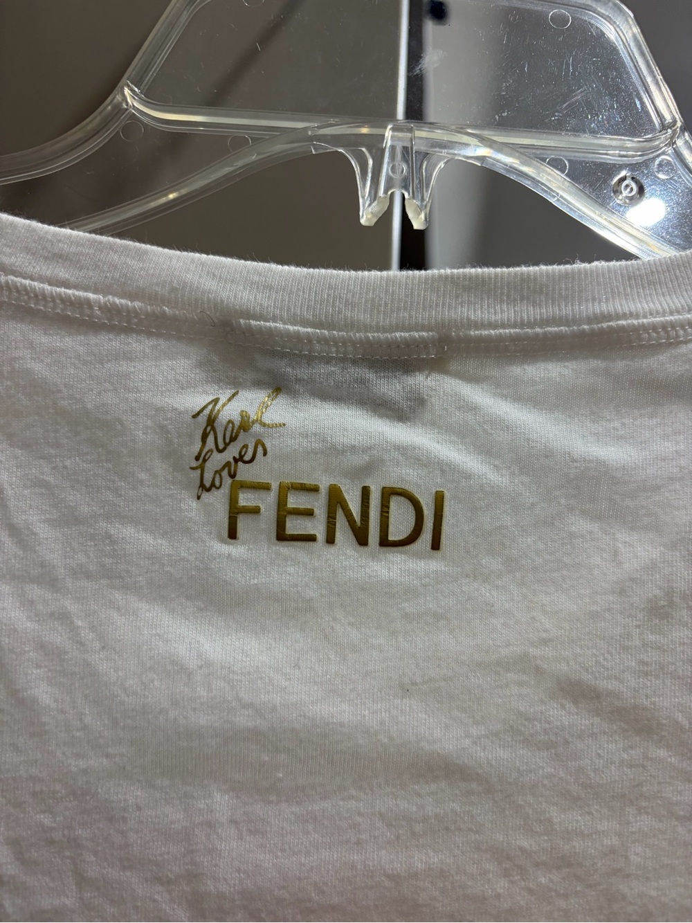 Fendi White Womens Tee with Neon Graphics - Picture 3 of 5